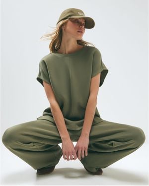 River Island Premium Twill Short Sleeve Top - Green