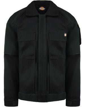 Dickies Grafter Duo Tone Work Wear Jacket Cotton - Black