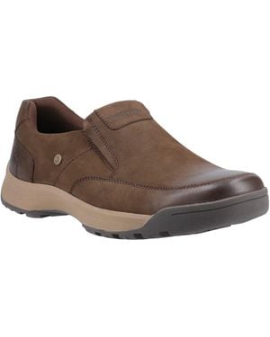 Hush Puppies Vaun Leather Loafers - Brown