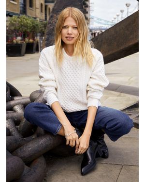 Baukjen Aisha Wool Blend Cable Jumper - Blue