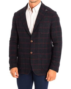 La Martina Long Sleeve Regular Fit Blazer With Button Closure Tmj002-Jq036 - Black