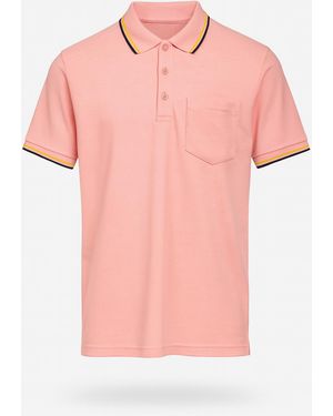 J.b.willis Polo Shirt Short Sleeve Casual Top With Pocket - Pink