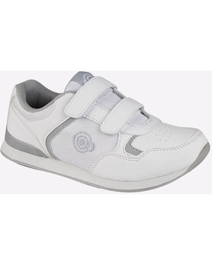 Dek Skipper Touch Fastening Trainer-Style Bowling Shoe - White