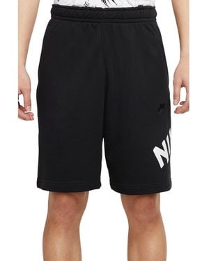Nike Shorts Club French Terry Cotton Gym Relaxed Fit Summer Bermuda - Black