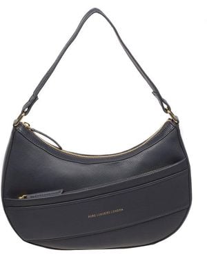 Pure Luxuries 'Emma' Nappa Leather Grab Bag - Grey