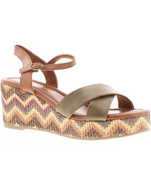 Marco Tozzi Sandals Wedge Theodora Buckle - Black