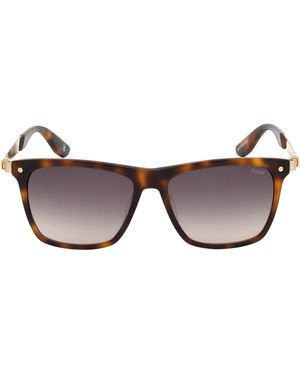 BMW Blonde Havana Framed Gradient Smoked Lens Sunglasses - Brown