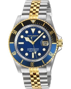 Haurex Italy Eterno Bezel Dial Two Toned Stainless Steel Watch - Grey
