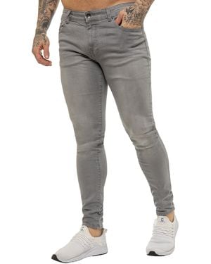 Enzo Skinny Super Stretch Denim Jeans - Grey