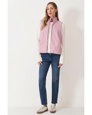 Crew Micro Fleece Soft Gilet - Pink