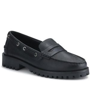 Jones Bootmaker Miuccia Leather Moccasins - Blue