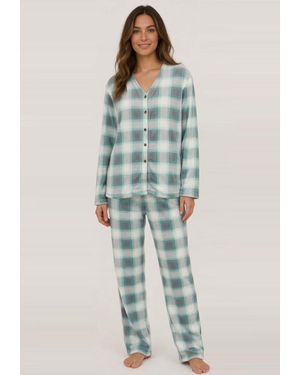 Gap Pyjama Flannel Sleep Set - Blue
