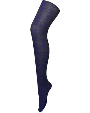 Sock Snob 1 Pack Ladies Coloured 80 Denier Opaque Patterned Soft Tights - Blue