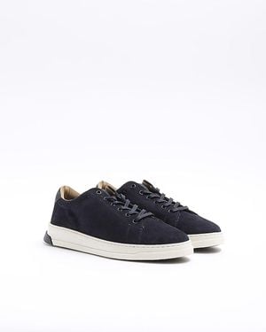 River Island Trainers Suede Lace Up - Blue