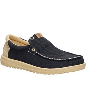 HEYDUDE Mikka Braided Textile /Boulder Tan Loafers - Blue