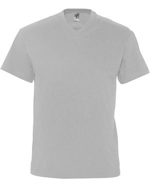 Sol's Victory V Neck Short Sleeve T-Shirt Marl) Cotton - Grey