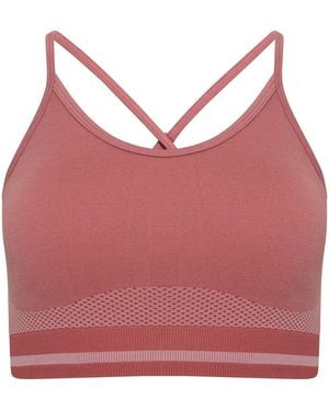 Dare 2b Snug Fit Spaghetti Strap Cropped Bra - Red