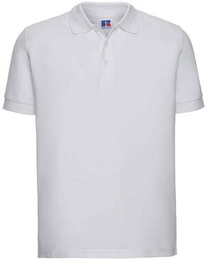 Russell Ultimate Cotton Pique Polo Shirt - White