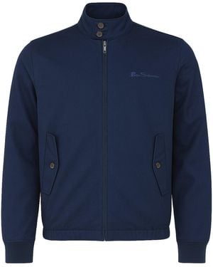 Ben Sherman Signature Harrington Jacket Cotton - Blue
