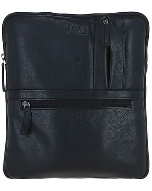Leather Company 'Moscow' Real Crossbody Messenger Bag - Black