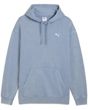 PUMA Elevated Relaxed Wash Overhead Hoodie - Blue