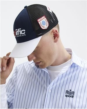 River Island Prolific Star Trucker Cap Cotton - Blue