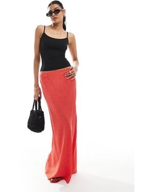 Miss Selfridge Spun Maxi Skirt - Red