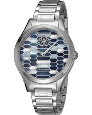 Roberto Cavalli Dark Dial Stainless Steel Watch - Blue