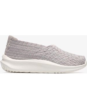 Clarks Solevana Weave Pale Shoes - Grey