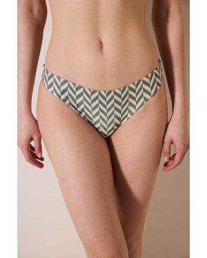 Penti Mid-Waist Glitter Geometric Bikini Bottoms - Multicolour