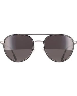 Lacoste Oval Gunmetal Solid Smoke L258S - Grey
