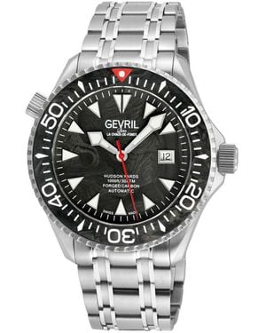 Gevril Hudson Yards Swiss Automatic Dark Watch - Metallic