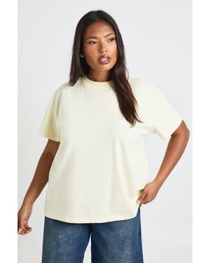 Boohoo Plus Basic Oversized Short Sleeve T-Shirt - White