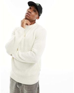 Only & Sons Ribbed Knit Jumper - White