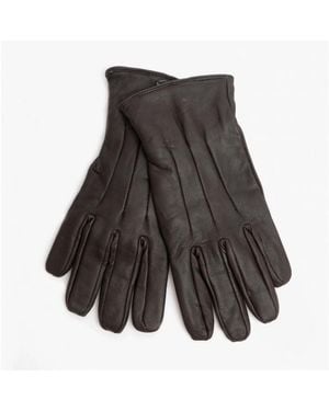 Jack & Jones Montana Leather Gloves Dark Earth - Grey