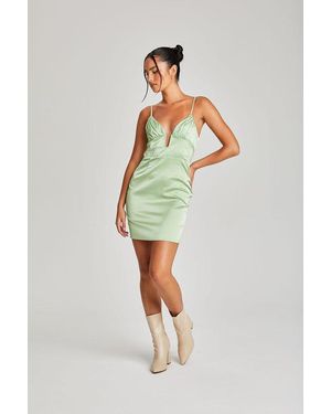 Urban Bliss Mya U-Bar Slip Dress - Green