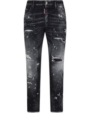 DSquared² Skater Jean Paint Splatter Wash Jeans Cotton - Blue