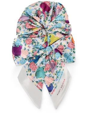Kurt Geiger Printed Bow Scrunchie Gift Set - Blue