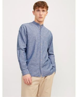 Jack & Jones And Regular Fit Long Sleeve Shirt - Blue