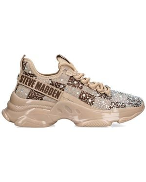 Steve Madden Maxima Trainers Fabric - Natural