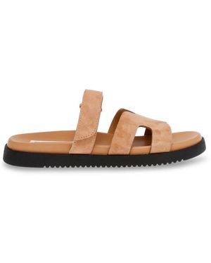 Steve Madden Suede Missile E 295 Sandals - Brown