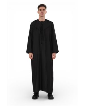 Thobez Eid Moroccan Jubba Robe Djellaba Ramadan Eid Thobe - Black
