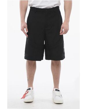 Off-White c/o Virgil Abloh Geborduurde Varsity Shorts In Zwart