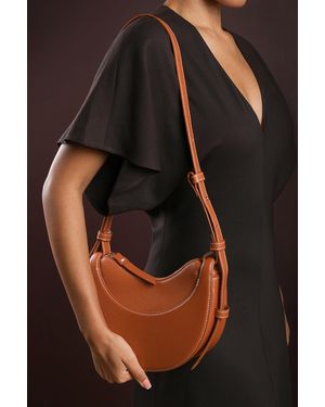 Where's That From 'Envie' Crescent Faux Leather Shoulder Bag - Black