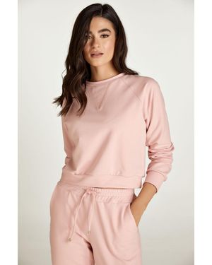 Conquista Cropped Sweatshirt - Pink