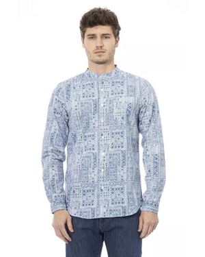 Baldinini Light Cotton Shirt Material_Cotton - Blue