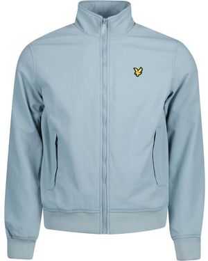 Lyle & Scott Fleece Lined Funnel Neck Away Jacket Nylon - Blue