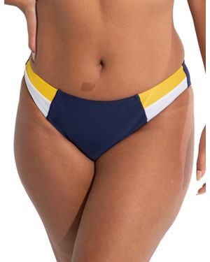 Pour Moi 25613R Palm Springs Colour Block Tab Brief - Blue