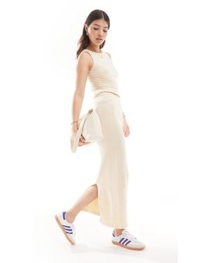 ASOS Seamless Sculpting Broderie Midi Skirt Co-Ord - White