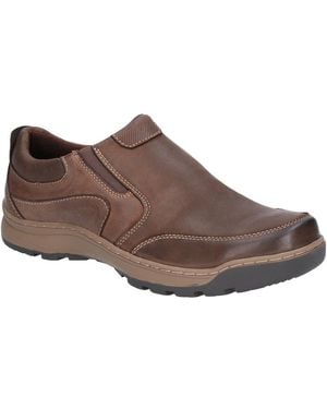 Hush Puppies Jasper Slip On Padded Memory Foam Trainers - Brown